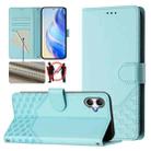 For Samsung Galaxy A06 Honeycomb Embossing RFID Leather Phone Case(Mint Green) - 1