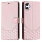 For Samsung Galaxy A06 Honeycomb Embossing RFID Leather Phone Case(Pink) - 2