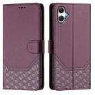 For Samsung Galaxy A06 Honeycomb Embossing RFID Leather Phone Case(Violet) - 2
