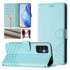 For Samsung Galaxy A13 5G / 4G / A04s / A04 Honeycomb Embossing RFID Leather Phone Case(Mint Green) - 1