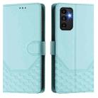 For Samsung Galaxy A13 5G / 4G / A04s / A04 Honeycomb Embossing RFID Leather Phone Case(Mint Green) - 2