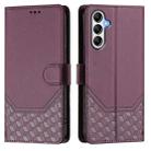 For Samsung Galaxy A14 5G / 4G Honeycomb Embossing RFID Leather Phone Case(Violet) - 2