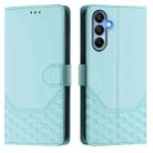 For Samsung Galaxy A15 5G / 4G Honeycomb Embossing RFID Leather Phone Case(Mint Green) - 2