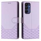For Samsung Galaxy A16 Honeycomb Embossing RFID Leather Phone Case(Light Purple) - 2