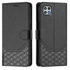 For Samsung Galaxy A22 5G / F42 Honeycomb Embossing RFID Leather Phone Case(Black) - 2