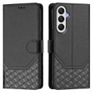 For Samsung Galaxy A25 5G Global Honeycomb Embossing RFID Leather Phone Case(Black) - 2
