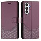 For Samsung Galaxy A25 5G Global Honeycomb Embossing RFID Leather Phone Case(Violet) - 2