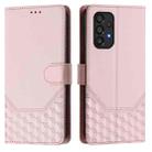 For Samsung Galaxy A33 5G Honeycomb Embossing RFID Leather Phone Case(Pink) - 2