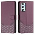For Samsung Galaxy A34 5G Honeycomb Embossing RFID Leather Phone Case(Violet) - 2