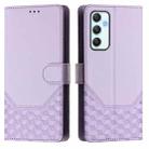 For Samsung Galaxy A35 5G Honeycomb Embossing RFID Leather Phone Case(Light Purple) - 2
