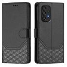 For Samsung Galaxy A53 5G Honeycomb Embossing RFID Leather Phone Case(Black) - 2