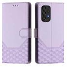 For Samsung Galaxy A53 5G Honeycomb Embossing RFID Leather Phone Case(Light Purple) - 2