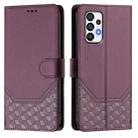 For Samsung Galaxy A72 Honeycomb Embossing RFID Leather Phone Case(Violet) - 2