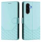 For Samsung Galaxy A36 Honeycomb Embossing RFID Leather Phone Case(Mint Green) - 2