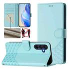 For Samsung Galaxy A26 Honeycomb Embossing RFID Leather Phone Case(Mint Green) - 1