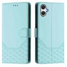 For Samsung Galaxy A07 4G Honeycomb Embossing RFID Leather Phone Case(Mint Green) - 2