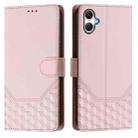For Samsung Galaxy A07 4G Honeycomb Embossing RFID Leather Phone Case(Pink) - 2