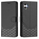 For Samsung Galaxy A07 4G Honeycomb Embossing RFID Leather Phone Case(Black) - 2