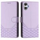 For Samsung Galaxy A07 4G Honeycomb Embossing RFID Leather Phone Case(Light Purple) - 2