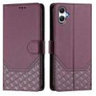 For Samsung Galaxy A07 4G Honeycomb Embossing RFID Leather Phone Case(Violet) - 2