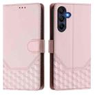 For Samsung Galaxy A17 4G Honeycomb Embossing RFID Leather Phone Case(Pink) - 2