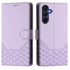 For Samsung Galaxy A17 4G Honeycomb Embossing RFID Leather Phone Case(Light Purple) - 2