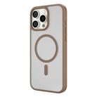 For iPhone 16 Pro Max TGVIS GRACE Series MagSafe Frosted Translucent Phone Case(Brown) - 1