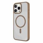 For iPhone 16 Pro TGVIS GRACE Series MagSafe Frosted Translucent Phone Case(Brown) - 1