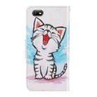 For OPPO A1k 3D Colored Drawing Horizontal Flip PU Leather Case with Holder & Card Slots & Wallet(Red Mouth Cat) - 3