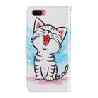 For OPPO A3s 3D Colored Drawing Horizontal Flip PU Leather Case with Holder & Card Slots & Wallet(Red Mouth Cat) - 3