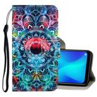 For OPPO A3s 3D Colored Drawing Horizontal Flip PU Leather Case with Holder & Card Slots & Wallet(Mandala) - 1