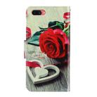 For OPPO A3s 3D Colored Drawing Horizontal Flip PU Leather Case with Holder & Card Slots & Wallet(Red Rose) - 3