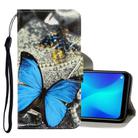For OPPO A3s 3D Colored Drawing Horizontal Flip PU Leather Case with Holder & Card Slots & Wallet(A Butterfly) - 1