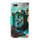 For OPPO A7 / A5s 3D Colored Drawing Horizontal Flip PU Leather Case with Holder & Card Slots & Wallet(Green Eyes) - 3