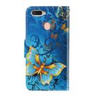 For OPPO A7 / A5s 3D Colored Drawing Horizontal Flip PU Leather Case with Holder & Card Slots & Wallet(Jade Butterfly) - 3