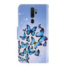 For OPPO A9(2020) / A5(2020) 3D Colored Drawing Horizontal Flip PU Leather Case with Holder & Card Slots & Wallet(Multiple Butterflies) - 3