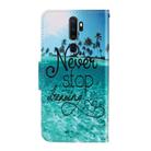 For OPPO A9(2020) / A5(2020) 3D Colored Drawing Horizontal Flip PU Leather Case with Holder & Card Slots & Wallet(Blue Coconut Grove) - 3