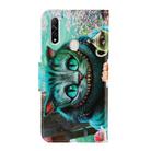 For OPPO A31 / A8 3D Colored Drawing Horizontal Flip PU Leather Case with Holder & Card Slots & Wallet(Green Eyes) - 3