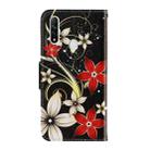 For OPPO A31 / A8 3D Colored Drawing Horizontal Flip PU Leather Case with Holder & Card Slots & Wallet(Red Flower) - 3