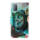 For OPPO A92 / A72 / A52 3D Colored Drawing Horizontal Flip PU Leather Case with Holder & Card Slots & Wallet(Green Eyes) - 3