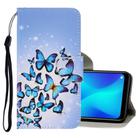 For OPPO A92 / A72 / A52 3D Colored Drawing Horizontal Flip PU Leather Case with Holder & Card Slots & Wallet(Multiple Butterflies) - 1