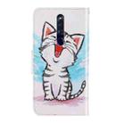 For OPPO F11 Pro 3D Colored Drawing Horizontal Flip PU Leather Case with Holder & Card Slots & Wallet(Red Mouth Cat) - 3