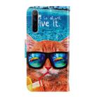 For OPPO Realme 6 3D Colored Drawing Horizontal Flip PU Leather Case with Holder & Card Slots & Wallet(Underwater Cat) - 2