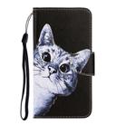 For OPPO Realme 6 3D Colored Drawing Horizontal Flip PU Leather Case with Holder & Card Slots & Wallet(Curious Cat) - 2