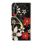 For OPPO Realme 6 3D Colored Drawing Horizontal Flip PU Leather Case with Holder & Card Slots & Wallet(Red Flower) - 3