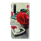 For OPPO Realme 6 3D Colored Drawing Horizontal Flip PU Leather Case with Holder & Card Slots & Wallet(Red Rose) - 3