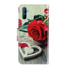 For OPPO Realme C3 3D Colored Drawing Horizontal Flip PU Leather Case with Holder & Card Slots & Wallet(Red Rose) - 3