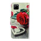 For OPPO Realme C11 3D Colored Drawing Horizontal Flip PU Leather Case with Holder & Card Slots & Wallet(Red Rose) - 3