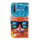 For OPPO Realme 5 / 5i / 6i 3D Colored Drawing Horizontal Flip PU Leather Case with Holder & Card Slots & Wallet(Underwater Cat) - 3