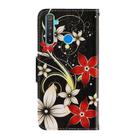For OPPO Realme 5 / 5i / 6i 3D Colored Drawing Horizontal Flip PU Leather Case with Holder & Card Slots & Wallet(Red Flower) - 3